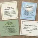 Prayers for Funeral Prayer Cards