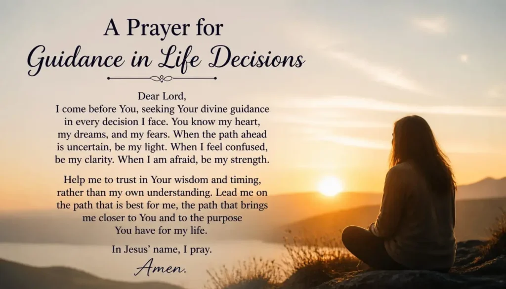 Prayer for Guidance in Life Decisions