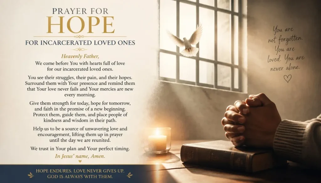 Prayer for Hope for Incarcerated Loved Ones